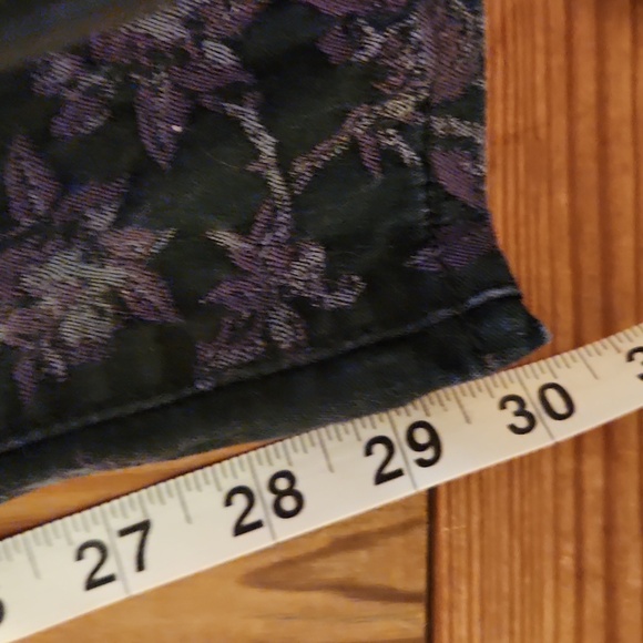 Hudson black floral gorgeous skinny jeans 8, 29 - Picture 9 of 9